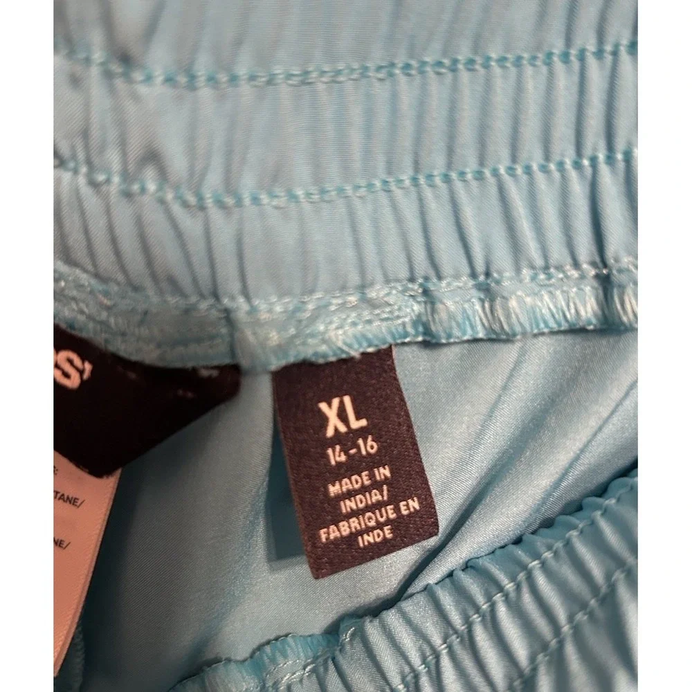 Lands End Girls XL 14/16 Blue Athletic Side‎ Pocket Active Shorts